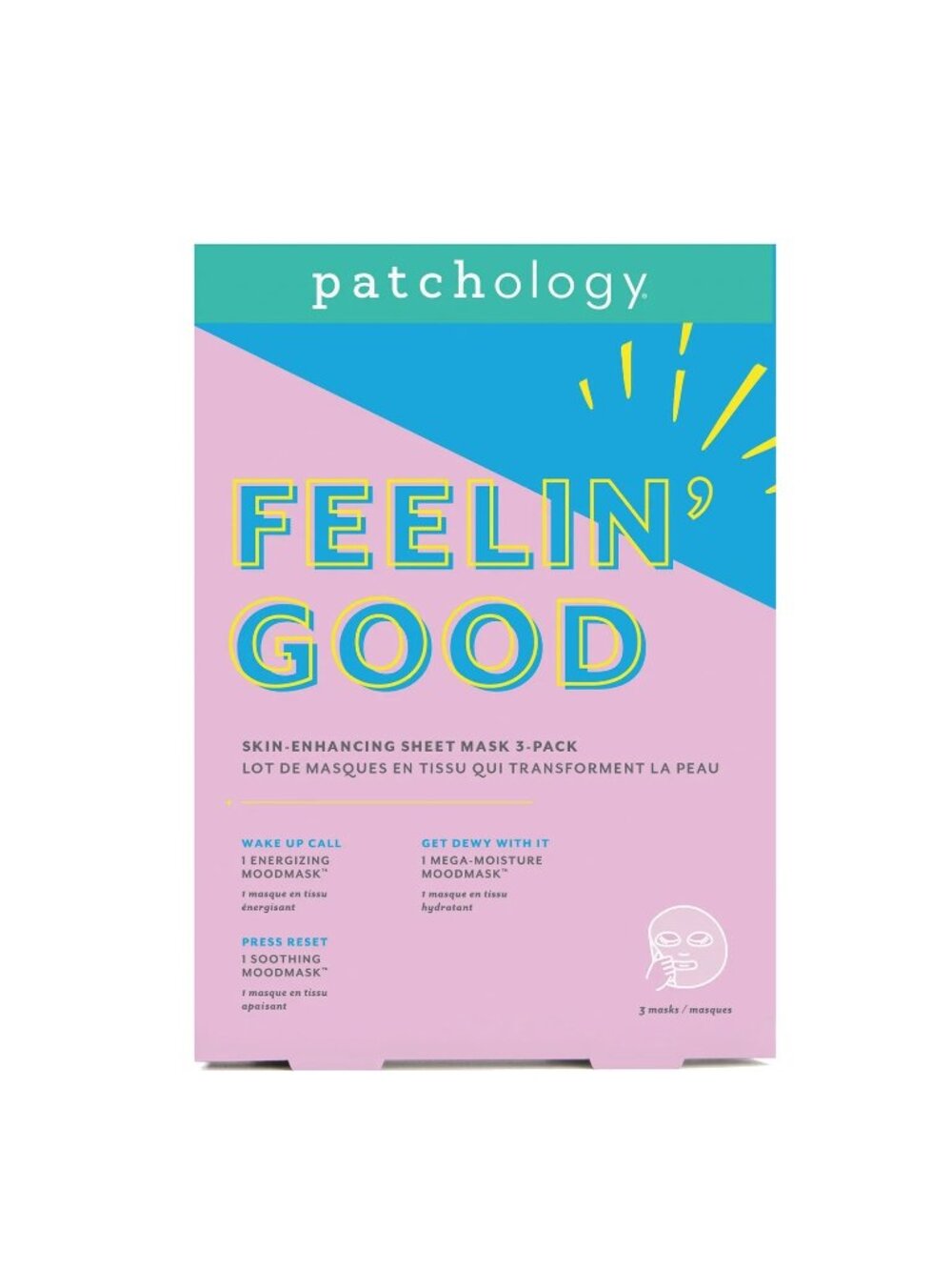 Patchology Feelin' Good Skin-Enhancing Sheet Mask Skin Care Kit, 3 Pack